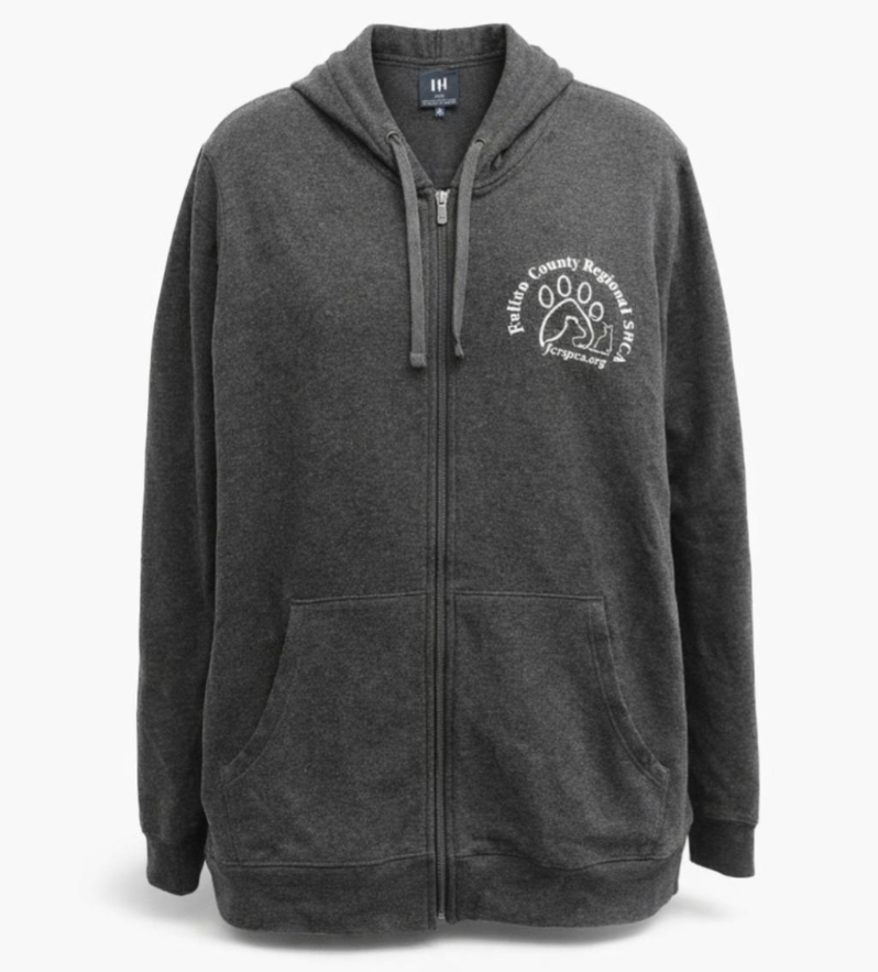 Product Description: ๐ฉถ Grey Full Zip Hoodie</br>Stay cozy and stylish with this ultra-soft fleece hoodie featuring the Regional logo on the left chest. Made from a premium blend of 55% cotton and 45% polyester, it offers warmth, comfort, and durability. Available in multiple sizes.</br></br>Original Price: $30. Sale Price: $15 (50% off!)</br></br>Zip up and show your support! ๐พ</br> Full Zip Up Hoodie - Grey