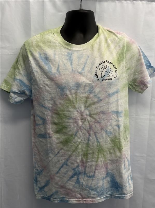 Product Description: ๐จ Tie-Dye Watercolor Tee</br>This short-sleeve T-shirt features a subtletie-dye watercolor design with the Regional logo on the left chest. Made from 100% cotton for ultimate comfort. Limited sizes available—grab yours before they’re gone!</br></br>Original Price: $15. Sale Price: $5 (66% off!)</br> Short Sleeve T-Shirt - Tye Die Watercolor
