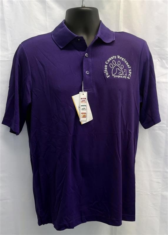 Product Description: Purple polo, 100% Polyester. Multiple Size</br></br>Original Price: $20. Sale Price: $8(60% off)</br> Purple Polo