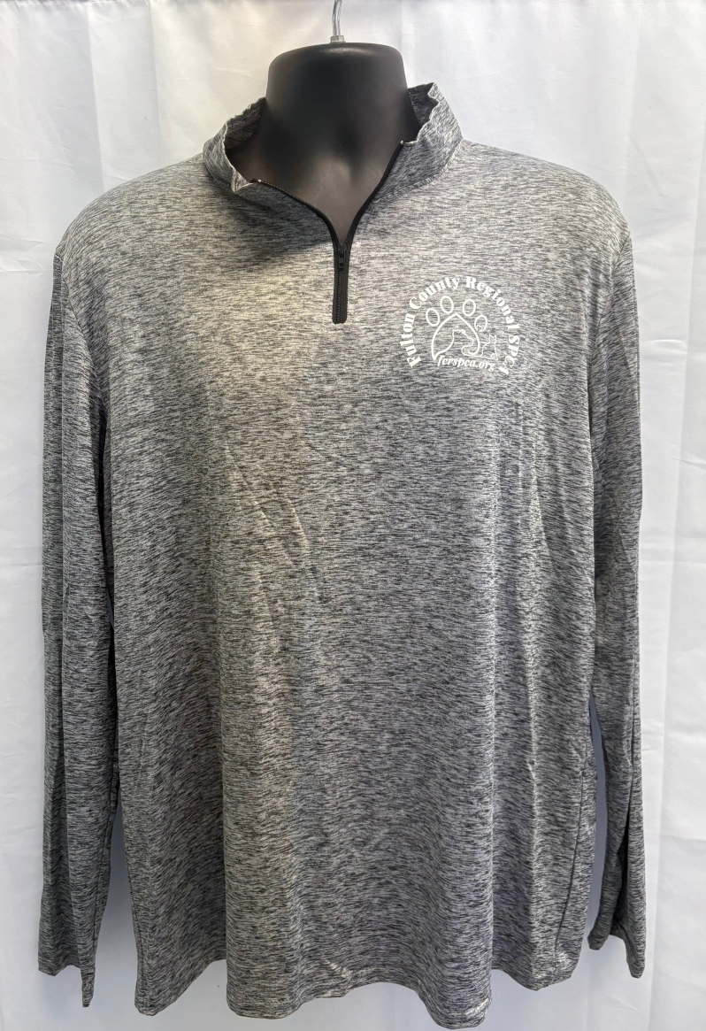 Product Description: Lightweight ¼ Zip Long Sleeve</br>Stay active and stylish with this sleek quarter-zip featuring theRegional logo on the left chest. Made from a breathable90% polyester, 10% spandex blend, it offers comfort, flexibility, and performance. Limited sizes available—grab yours while they last!</br></br>Original Price: $25. Sale Price: $12(50% off!)</br></br>Perfect for layering and showing your support! ๐พ</br> 1/4 Zip Long Sleeve - Grey